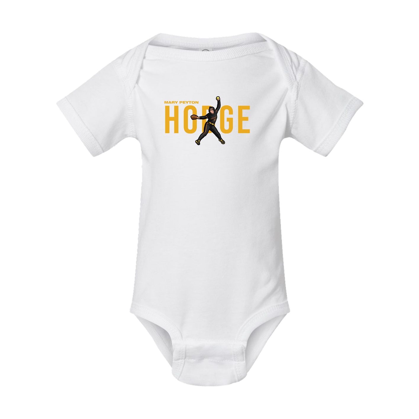 Baby Onesie — Player Name in White