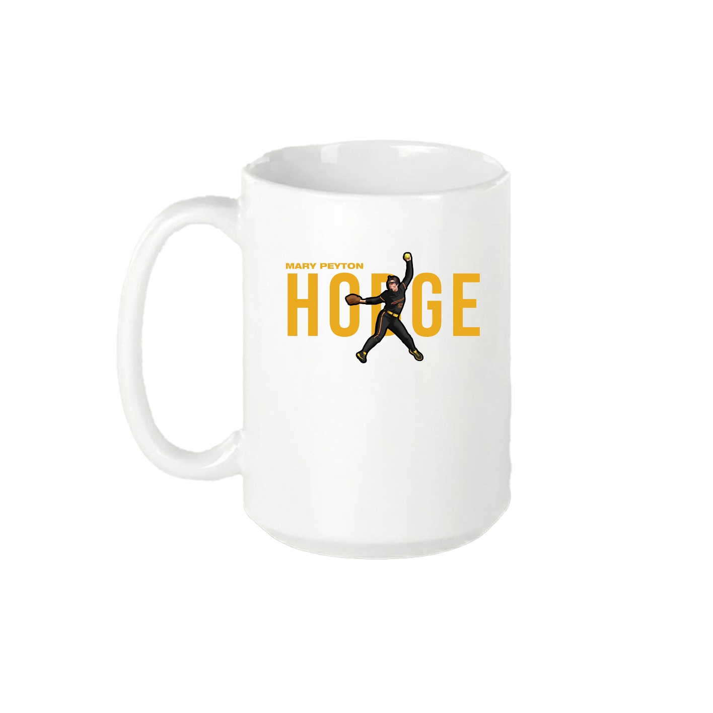 15oz Coffee Mug — Player Name in White