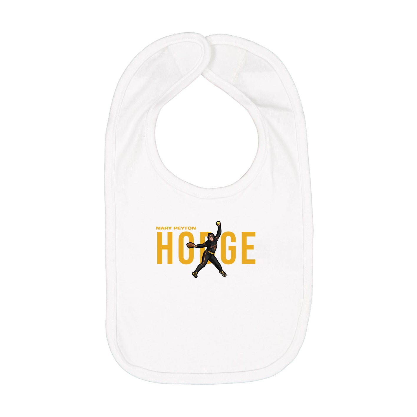 Infant Bib — Player Name in White
