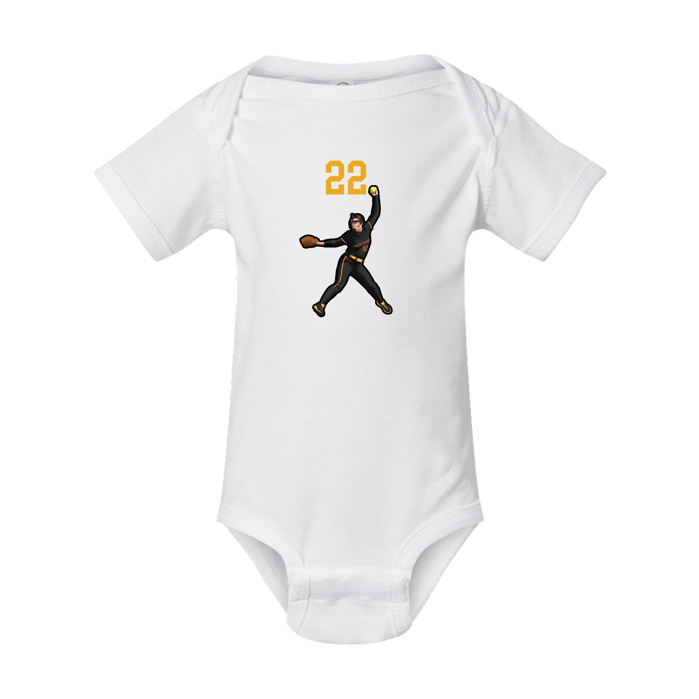 Baby Onesie — Number Top in White