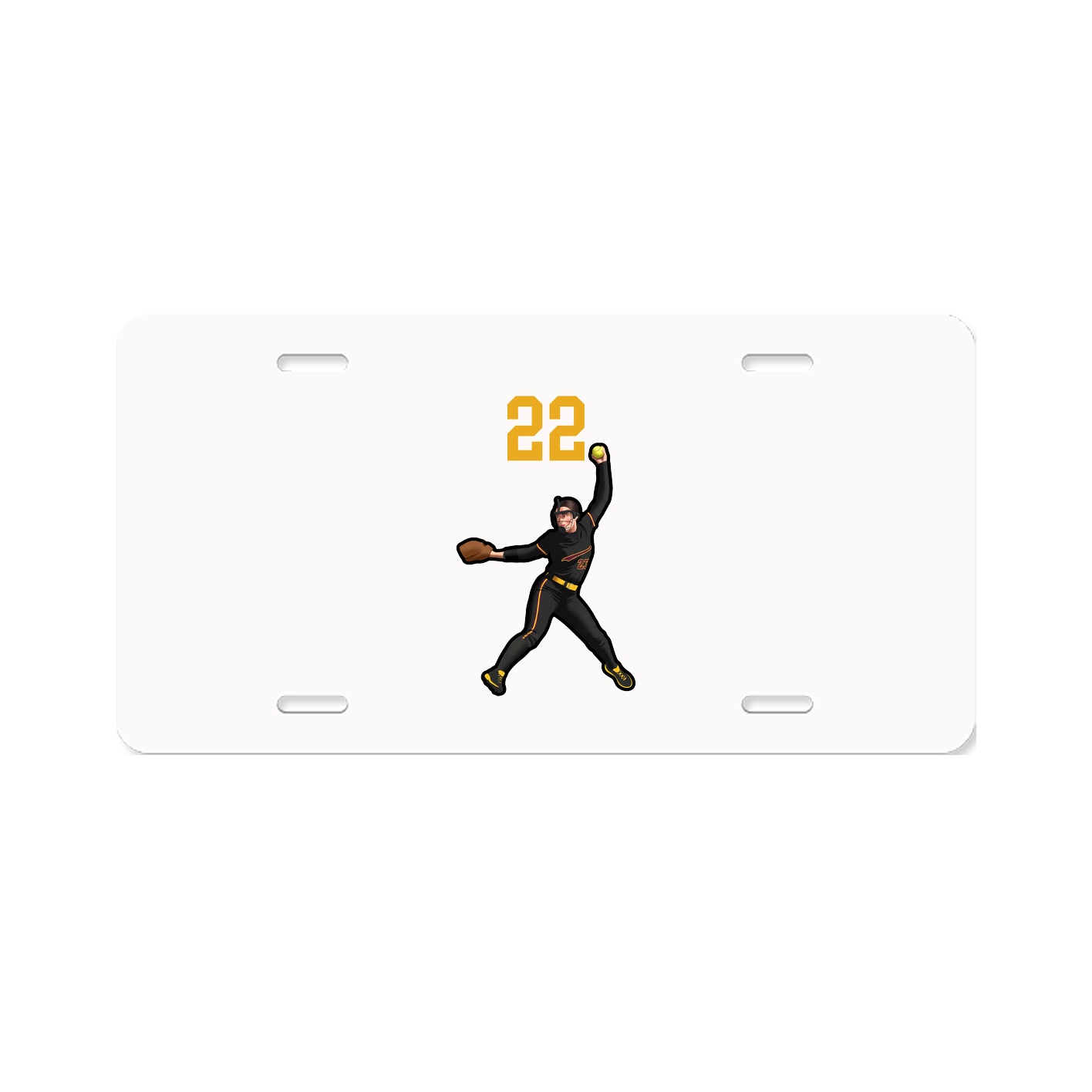 License Plate — Number Top in Classic