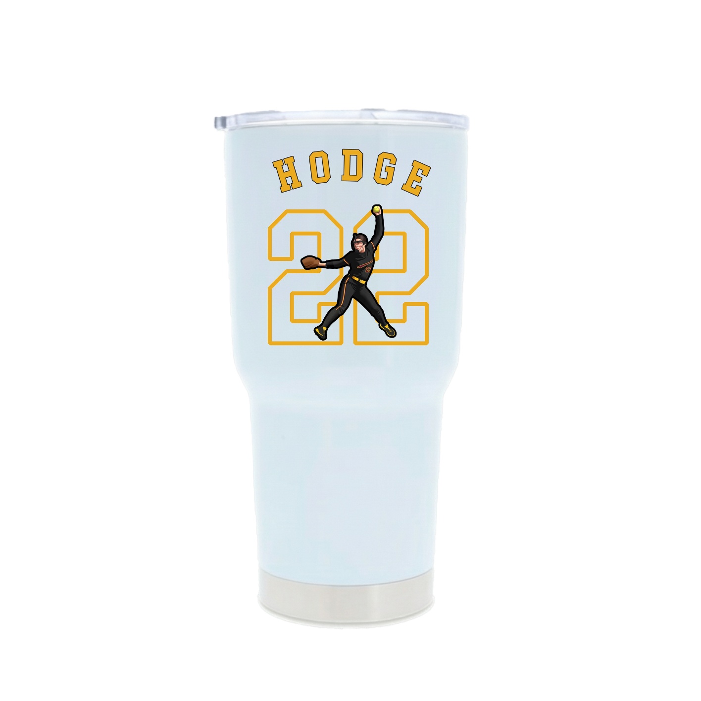 30oz Stainless Steel Tumbler — Shirsey Arch in White