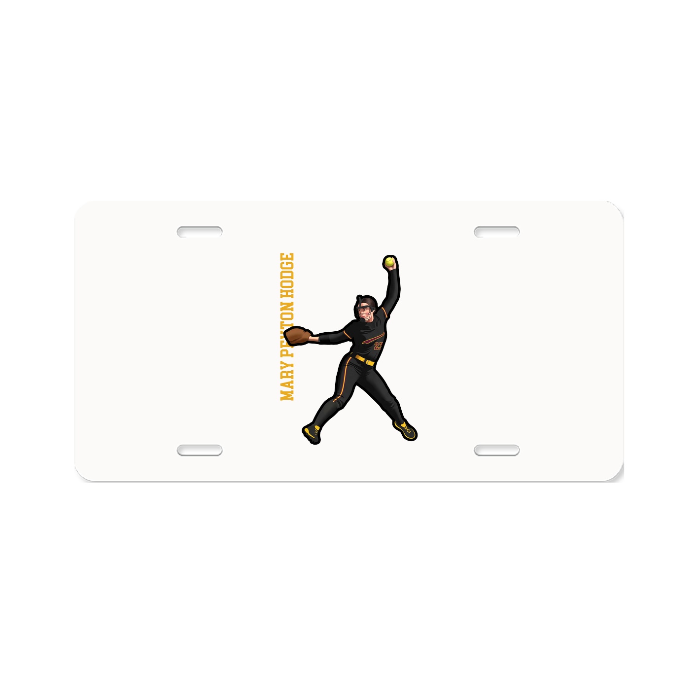 License Plate — Name Vertical in Classic
