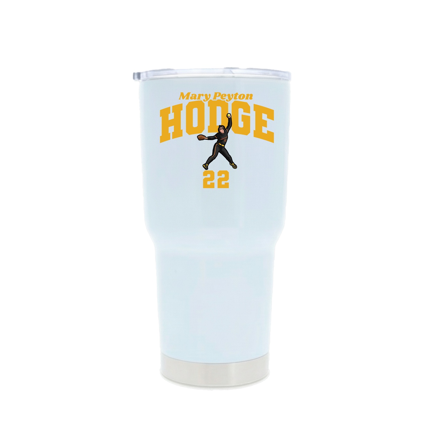 30oz Stainless Steel Tumbler — Signature Arch in White