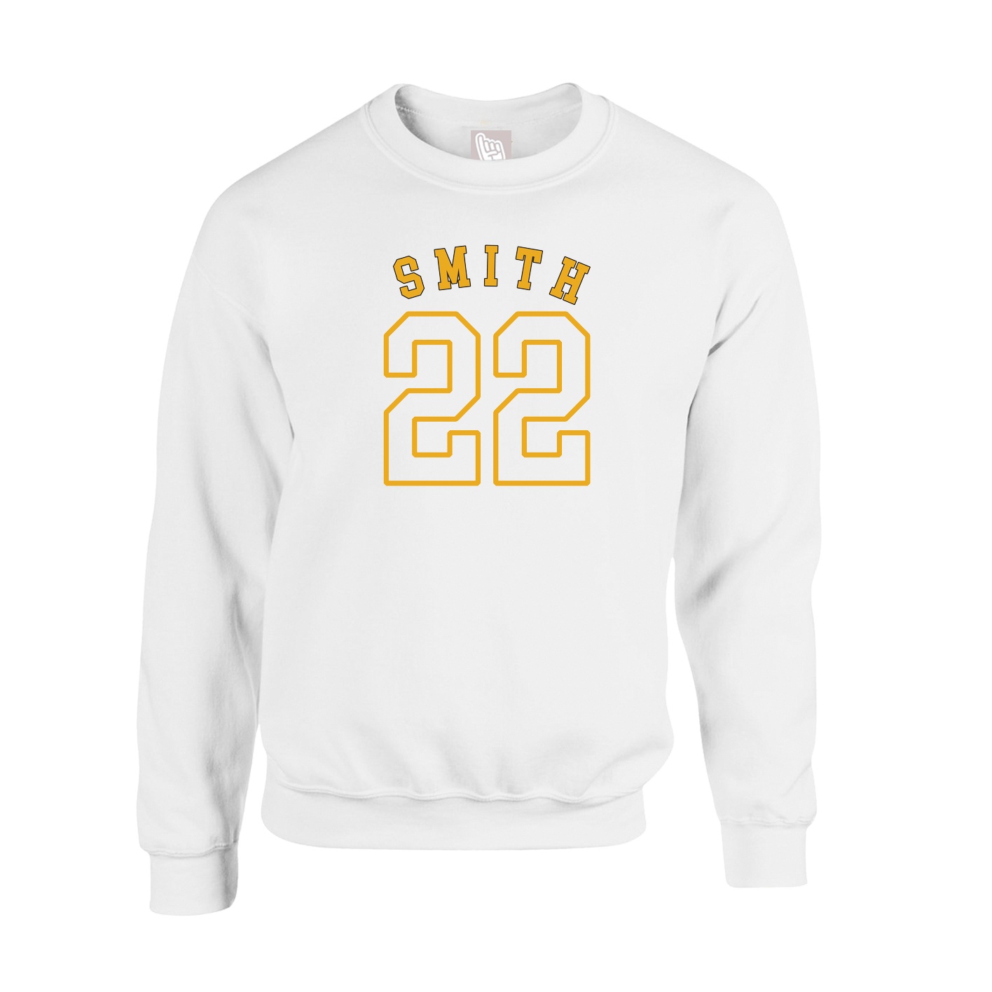 Fleece Crew — Shirsey Arch in White