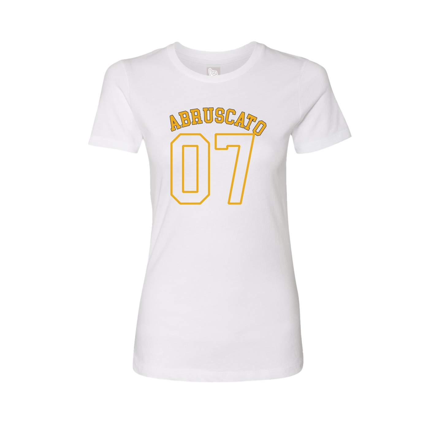 Fitted Women's Tee — Shirsey Arch in White