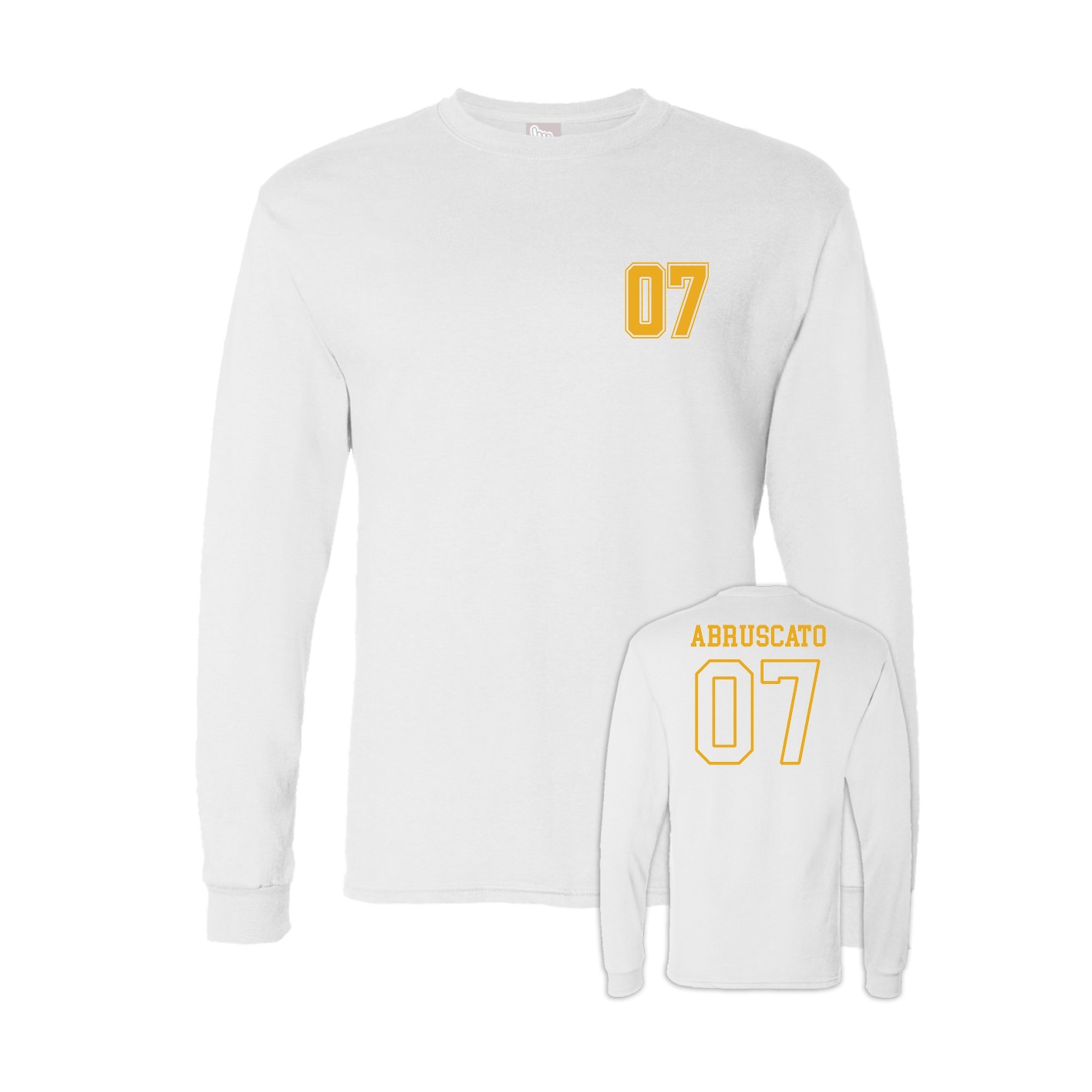 Long Sleeve Tee — Chest Back in White
