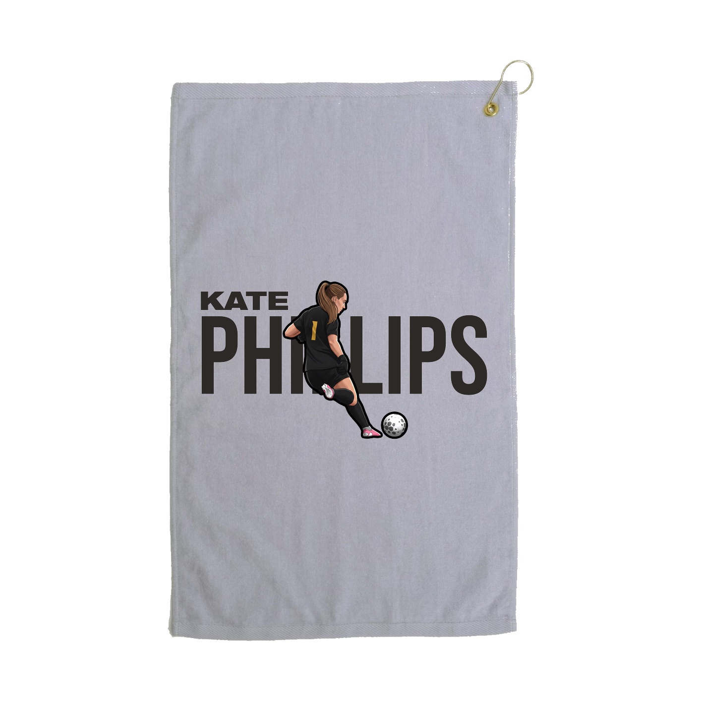 Golf Towel — Player Name in Grey