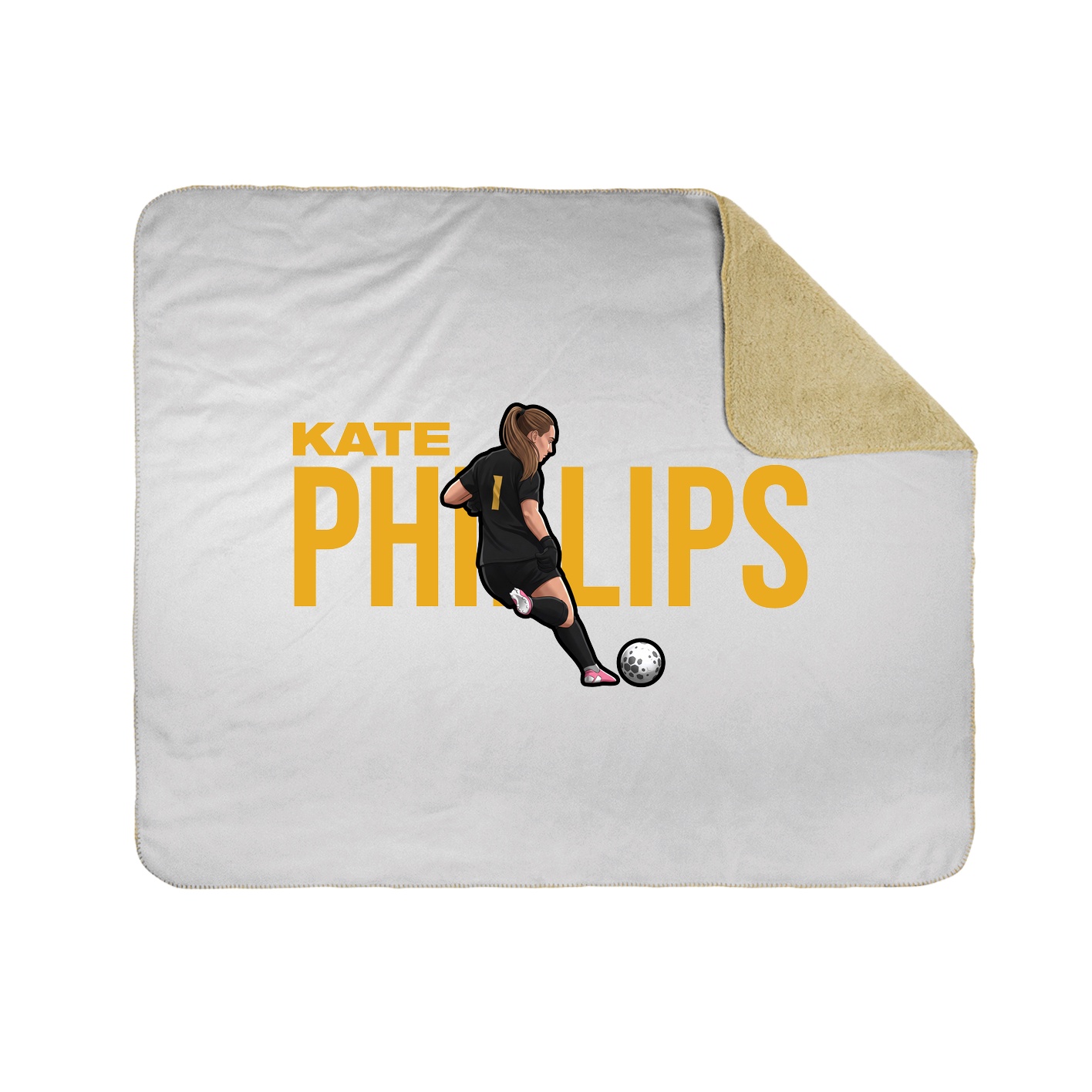Throw Blanket — Player Name in White