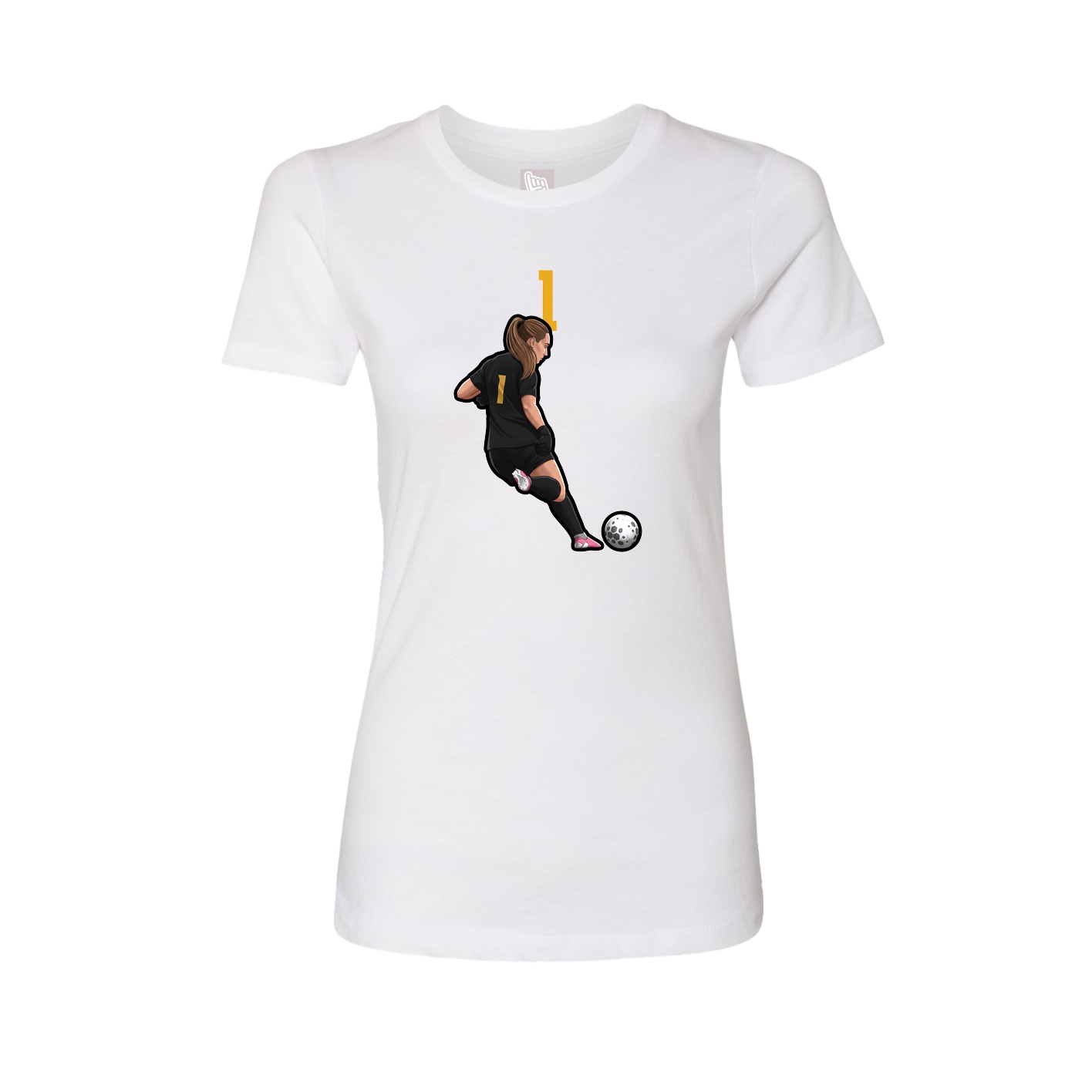 Fitted Women's Tee — Number Top in White