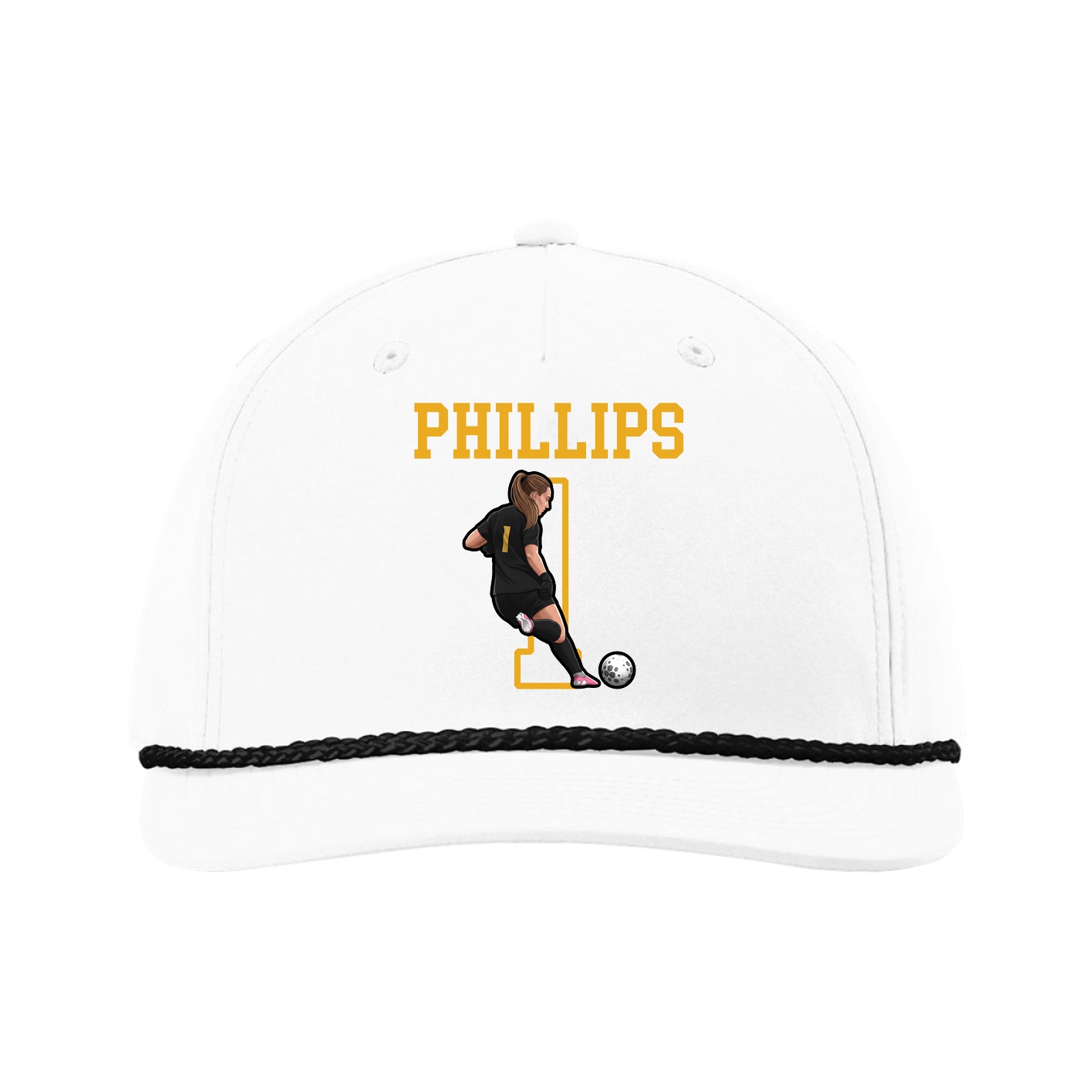 Five-Panel Classic Rope Cap — Shirsey in White