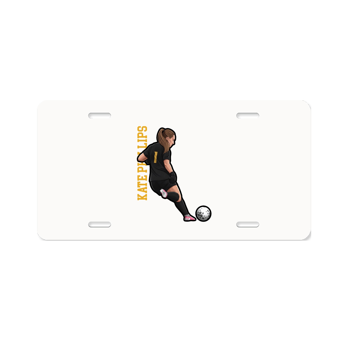 License Plate — Name Vertical in Classic