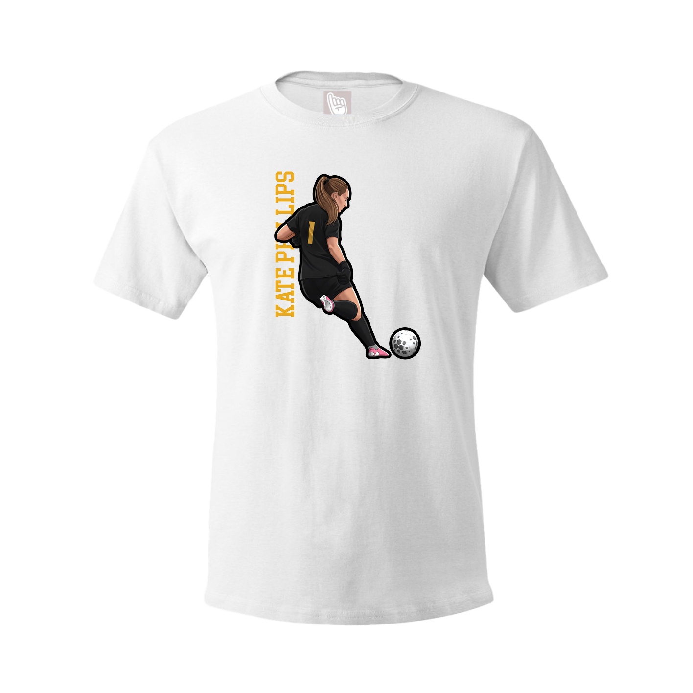 Youth Tee — Name Vertical in White