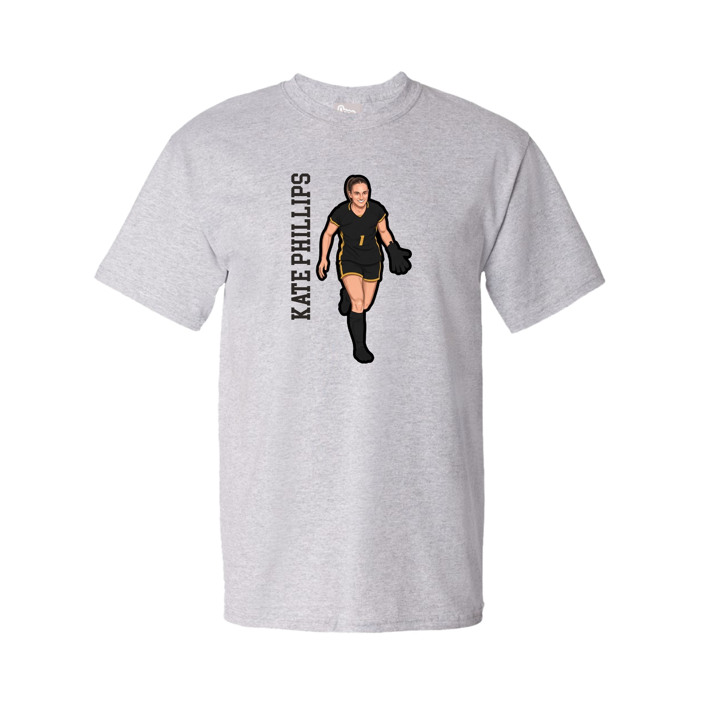 Tee — Name Vertical in Grey