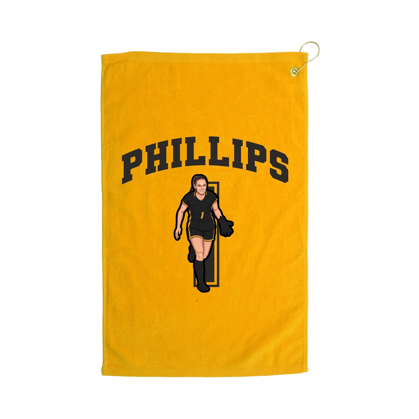 Golf Towel — Number in Gold