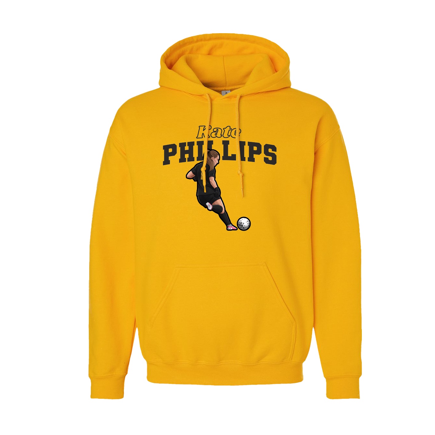 Hoodie — Name Arch in Gold
