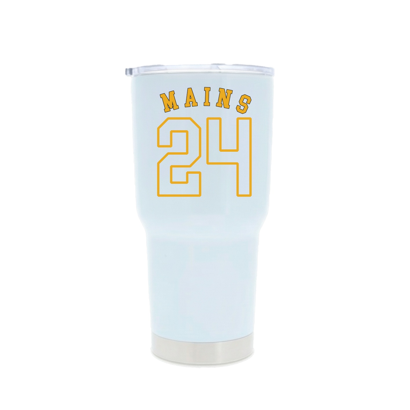 30oz Stainless Steel Tumbler — Shirsey Arch in White