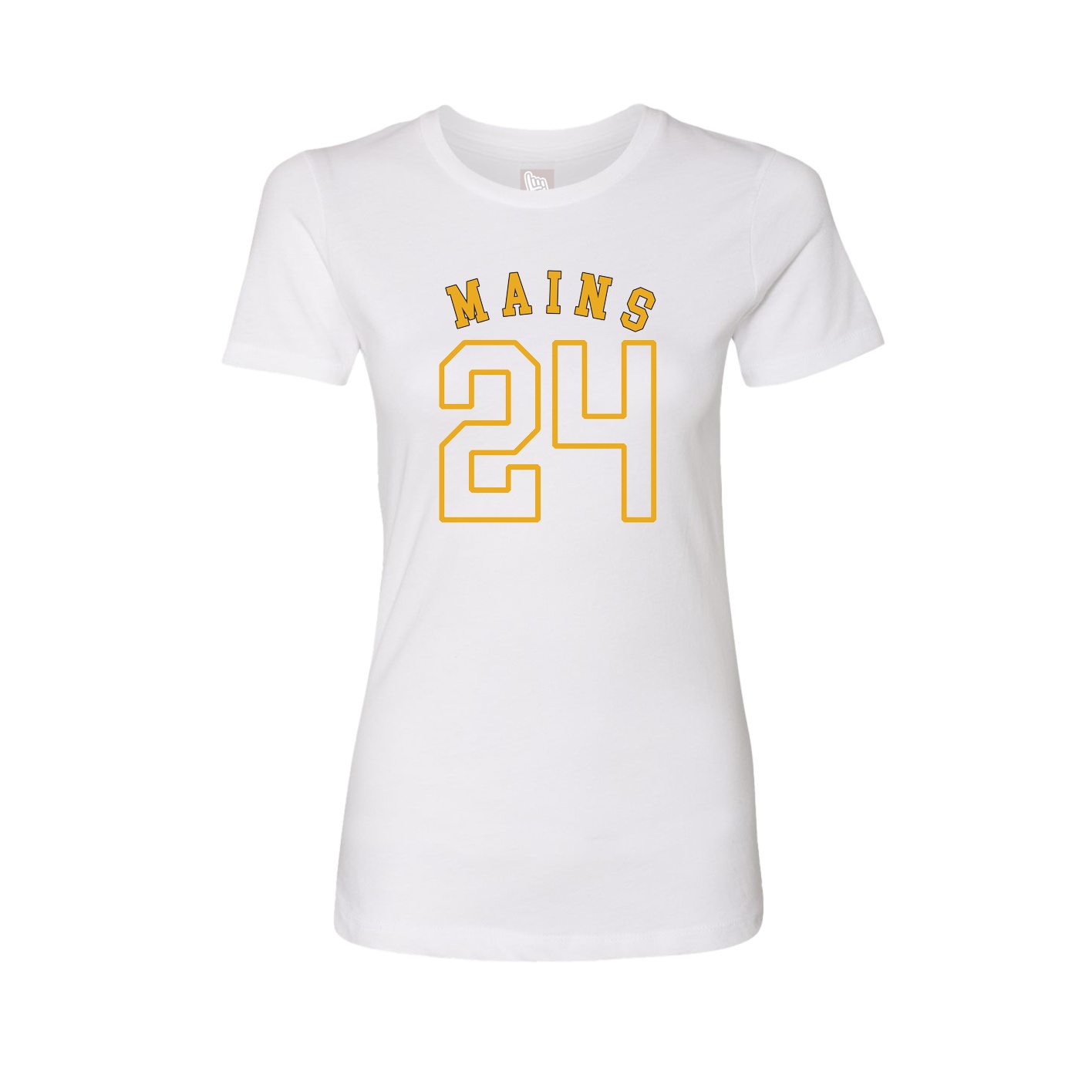 Fitted Women's Tee — Shirsey Arch in White