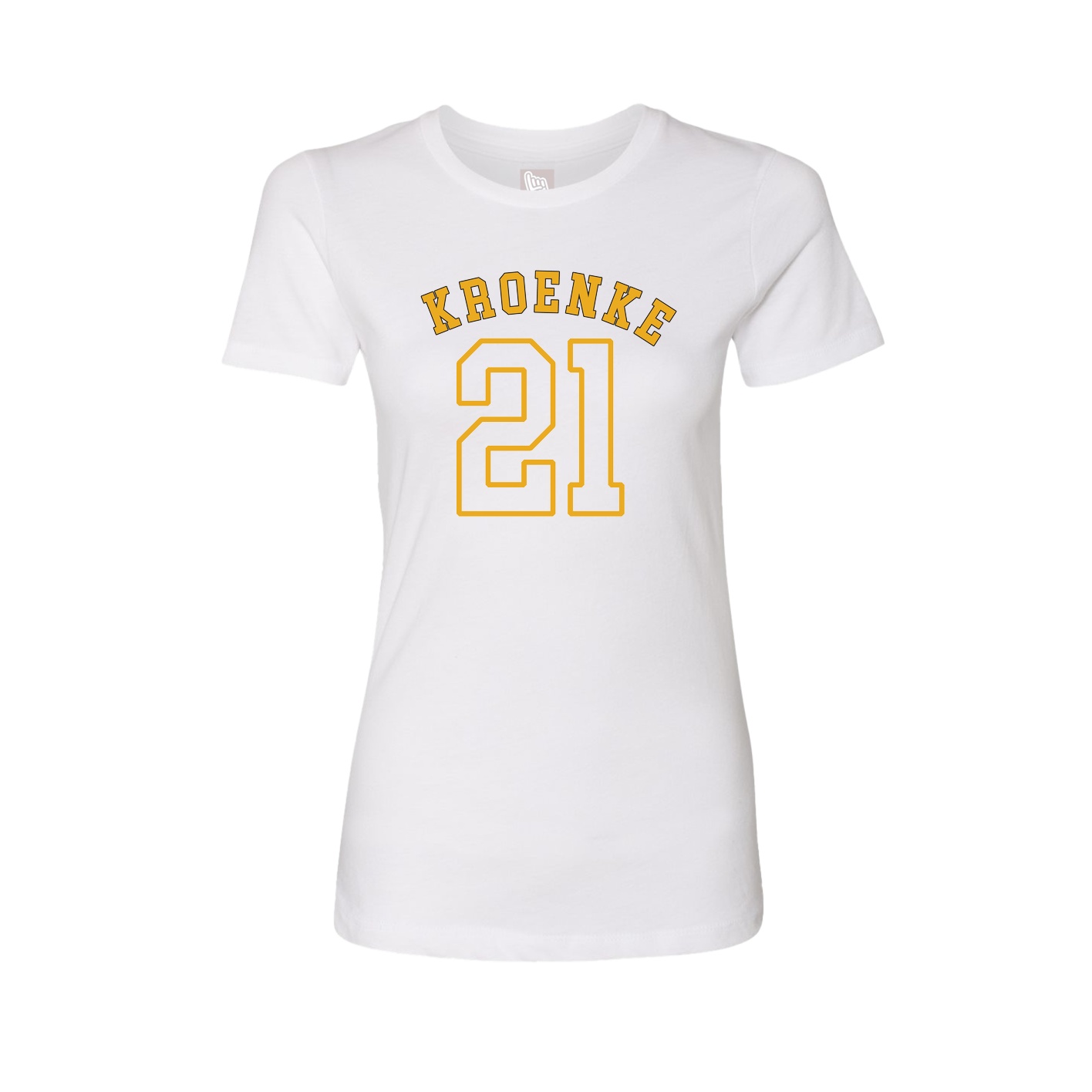 Fitted Women's Tee — Shirsey Arch in White