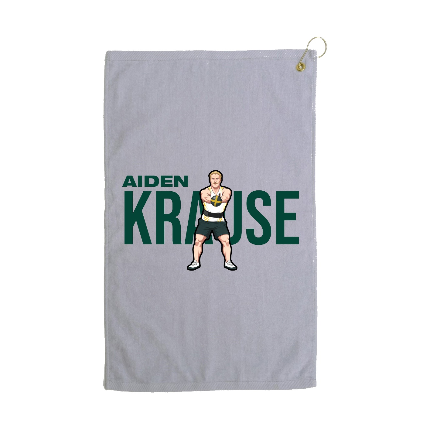 Golf Towel — Player Name in Grey
