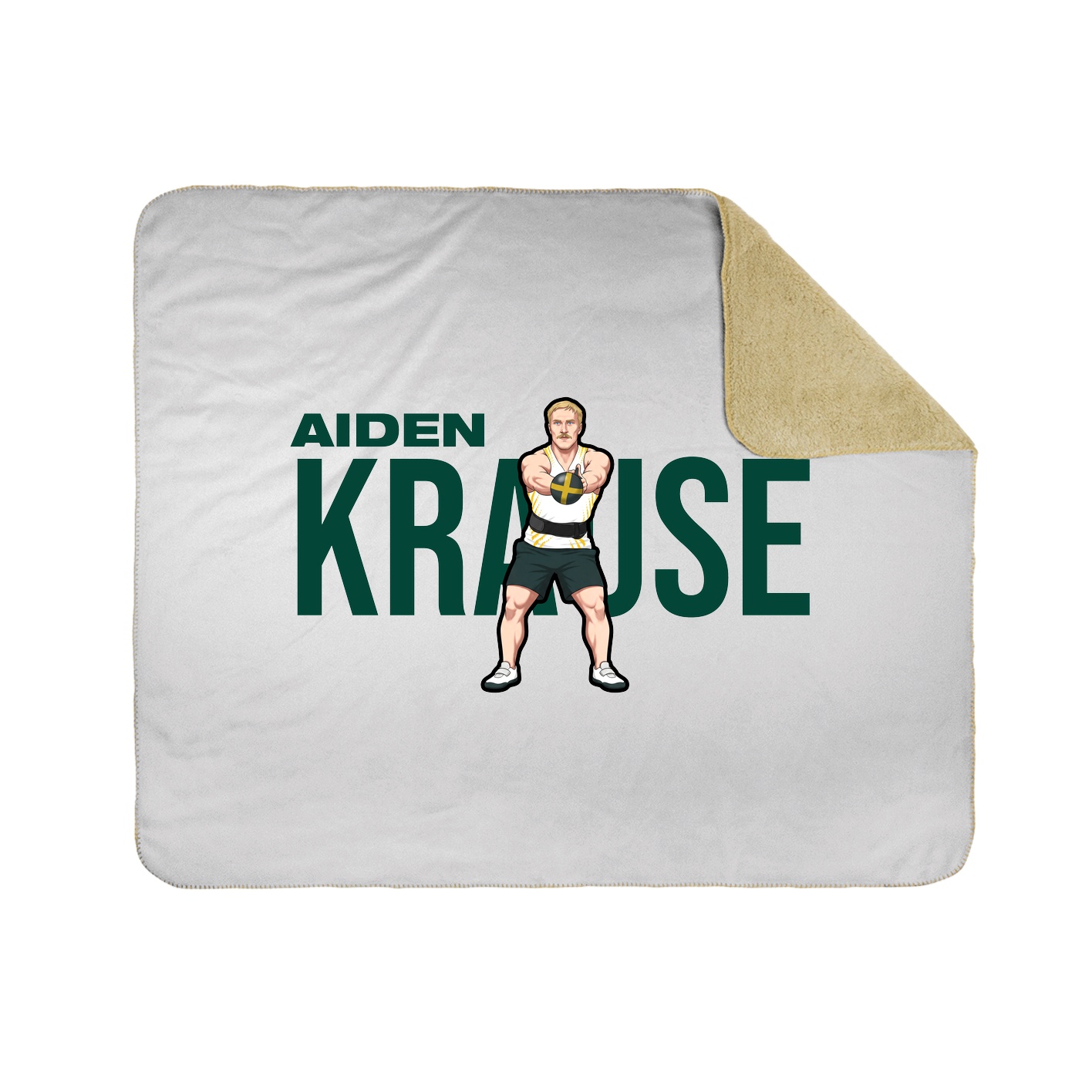 Throw Blanket — Player Name in White