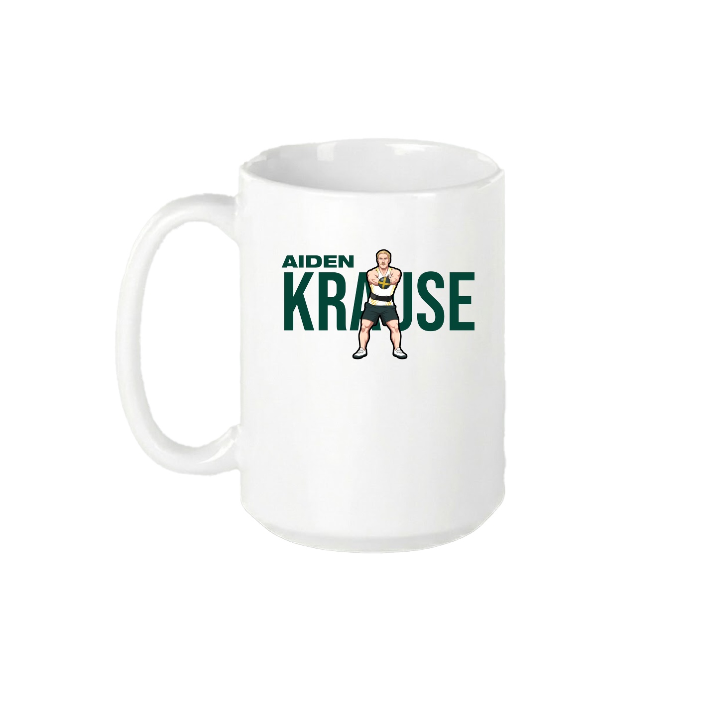 15oz Coffee Mug — Player Name in White