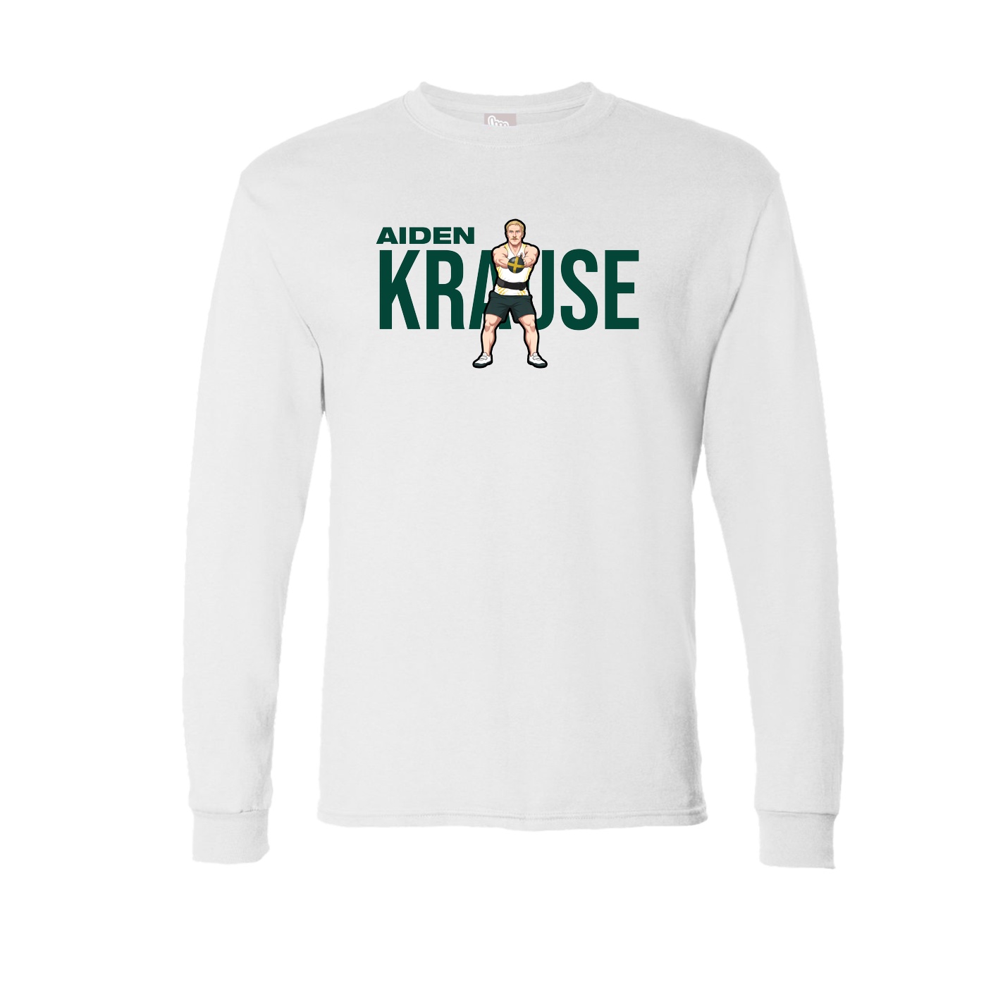 Long Sleeve Tee — Player Name in White