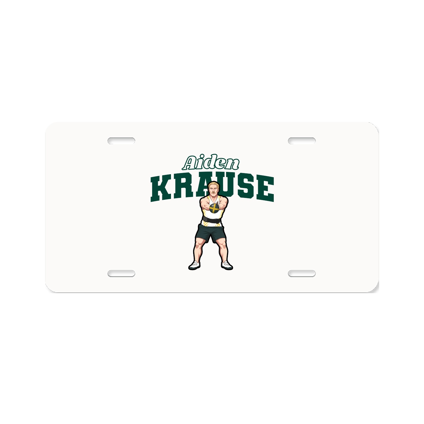 License Plate — Name Arch in Classic