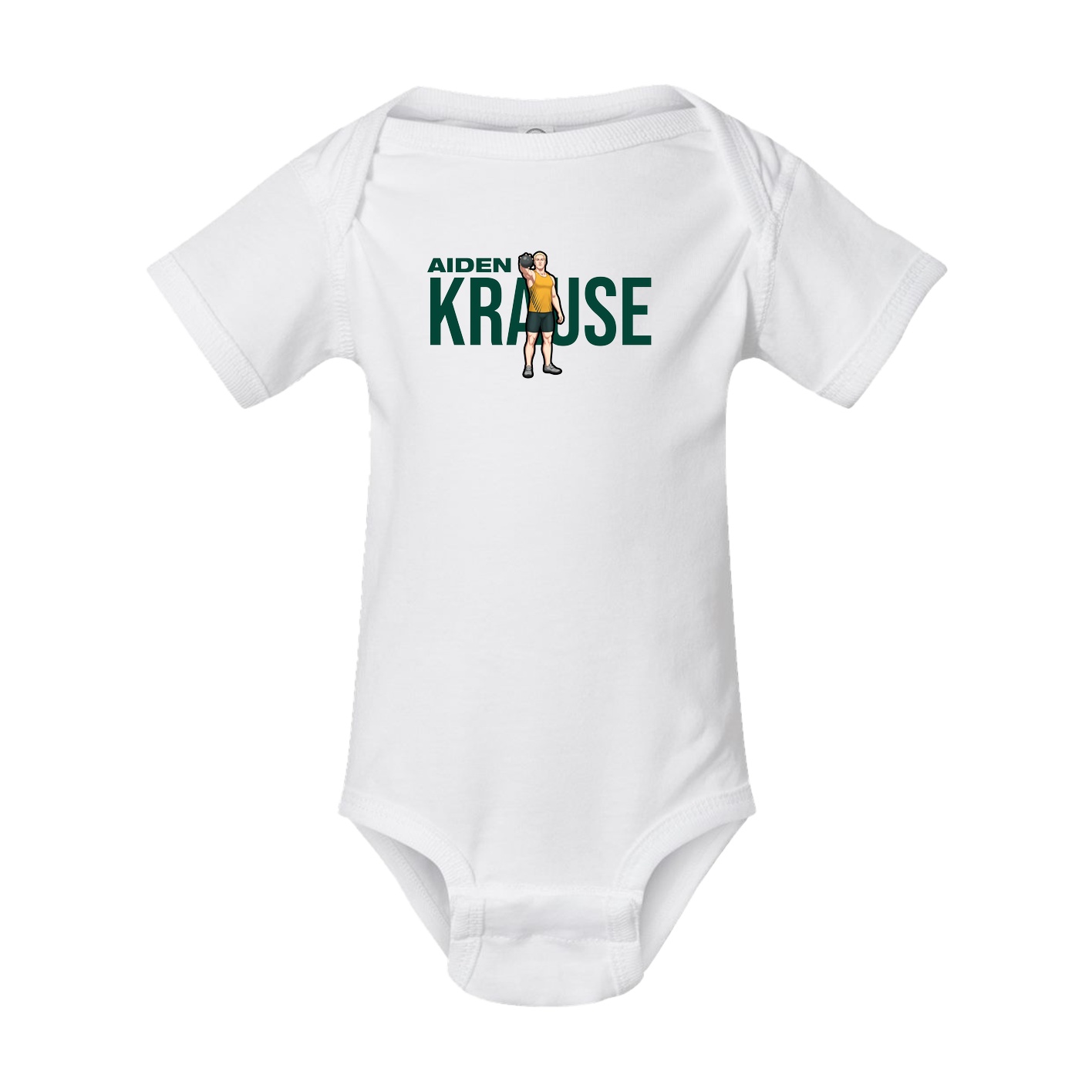 Baby Onesie — Player Name in White