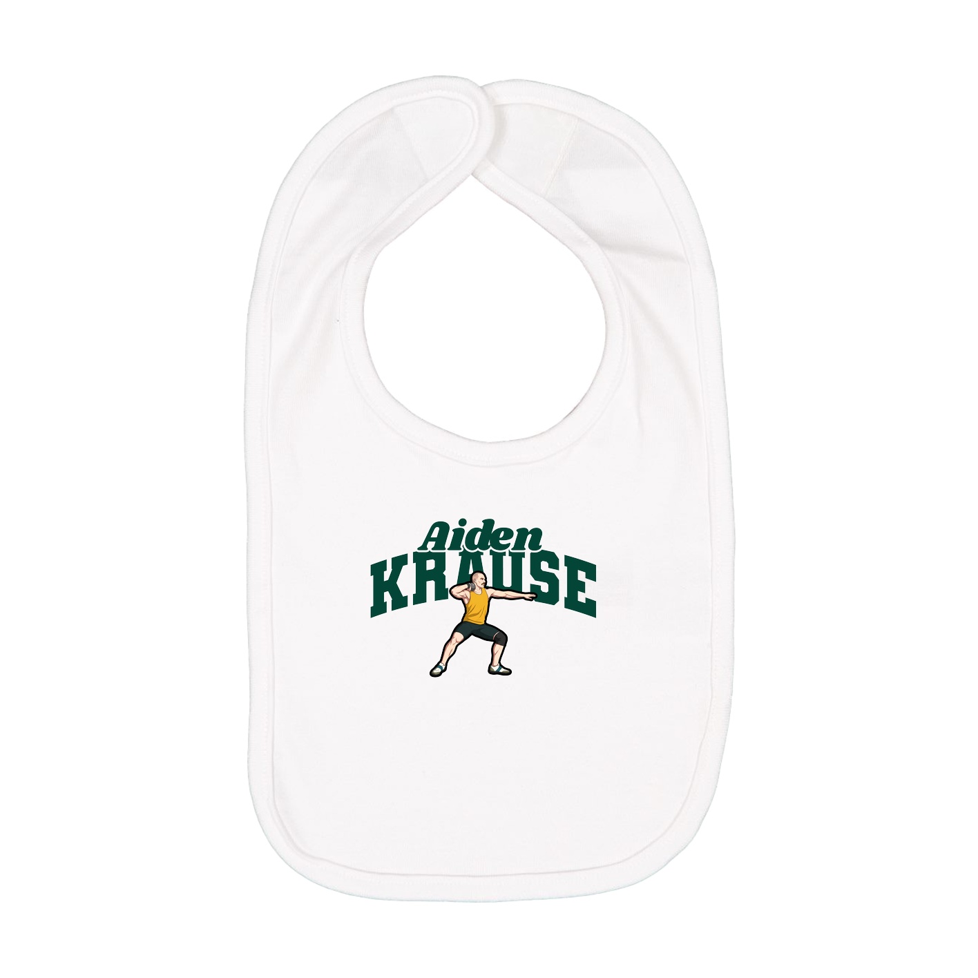 Infant Bib — Signature Arch in White