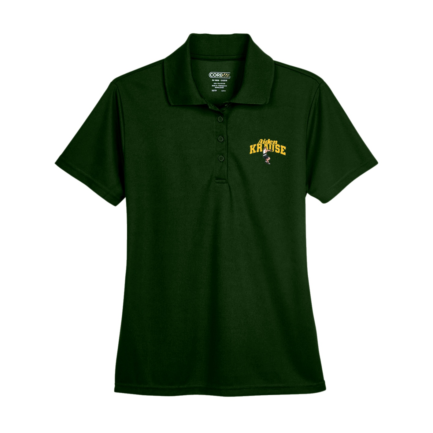 Womens Performance Polo — Signature Arch in Green