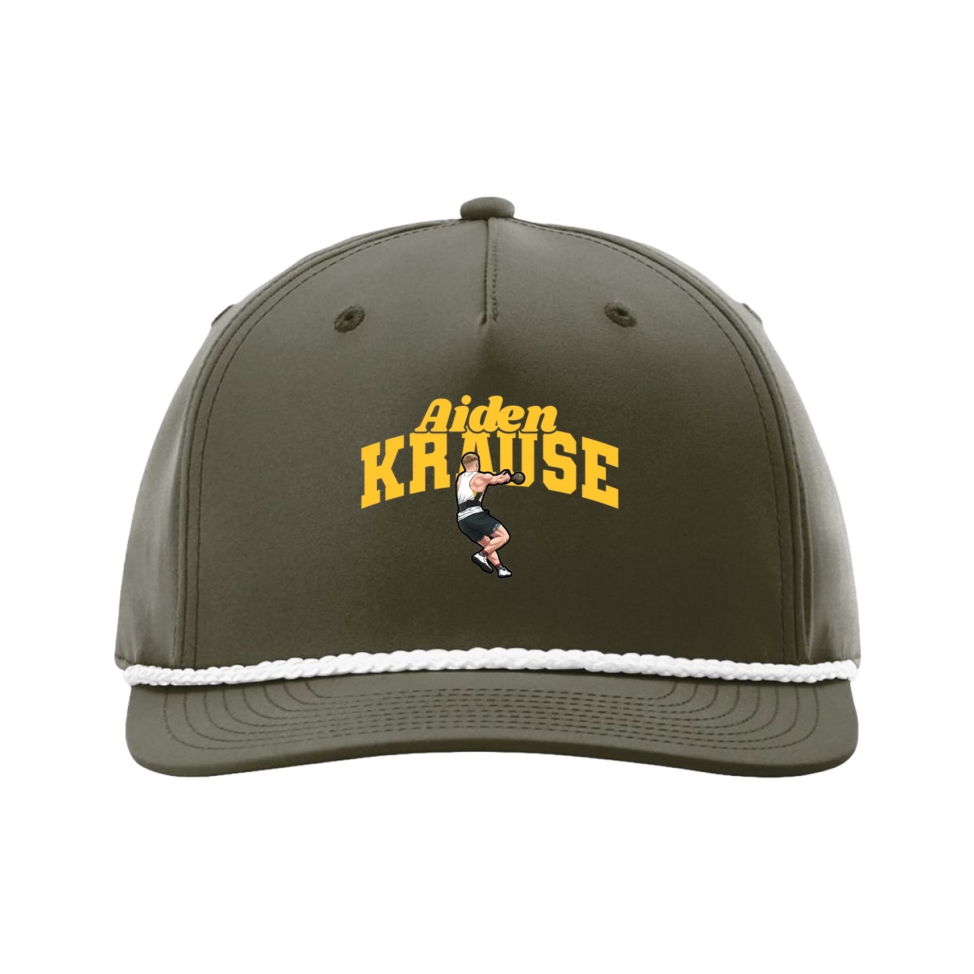 Five-Panel Classic Rope Cap — Signature Arch in Green