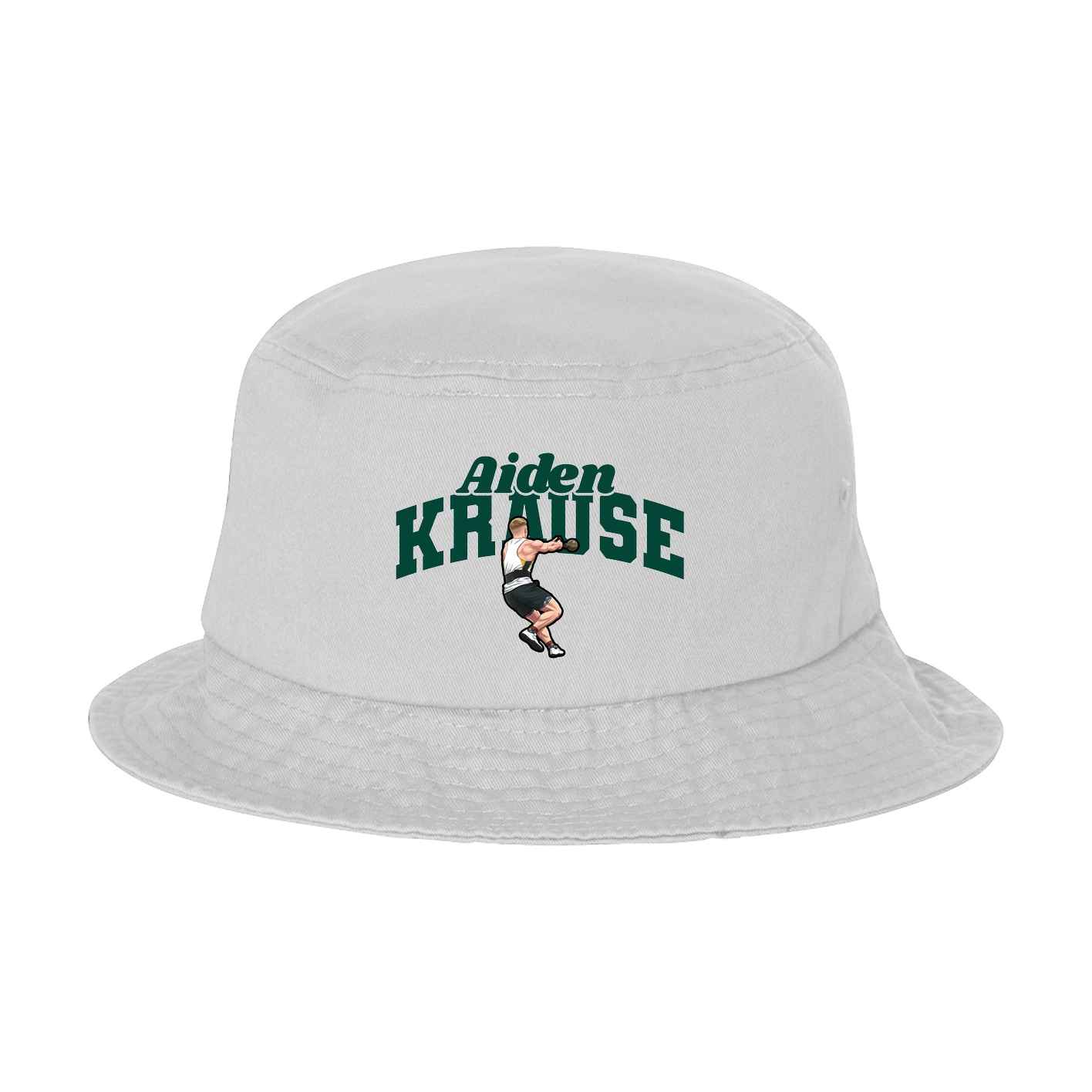 Bucket Cap — Signature Arch in White