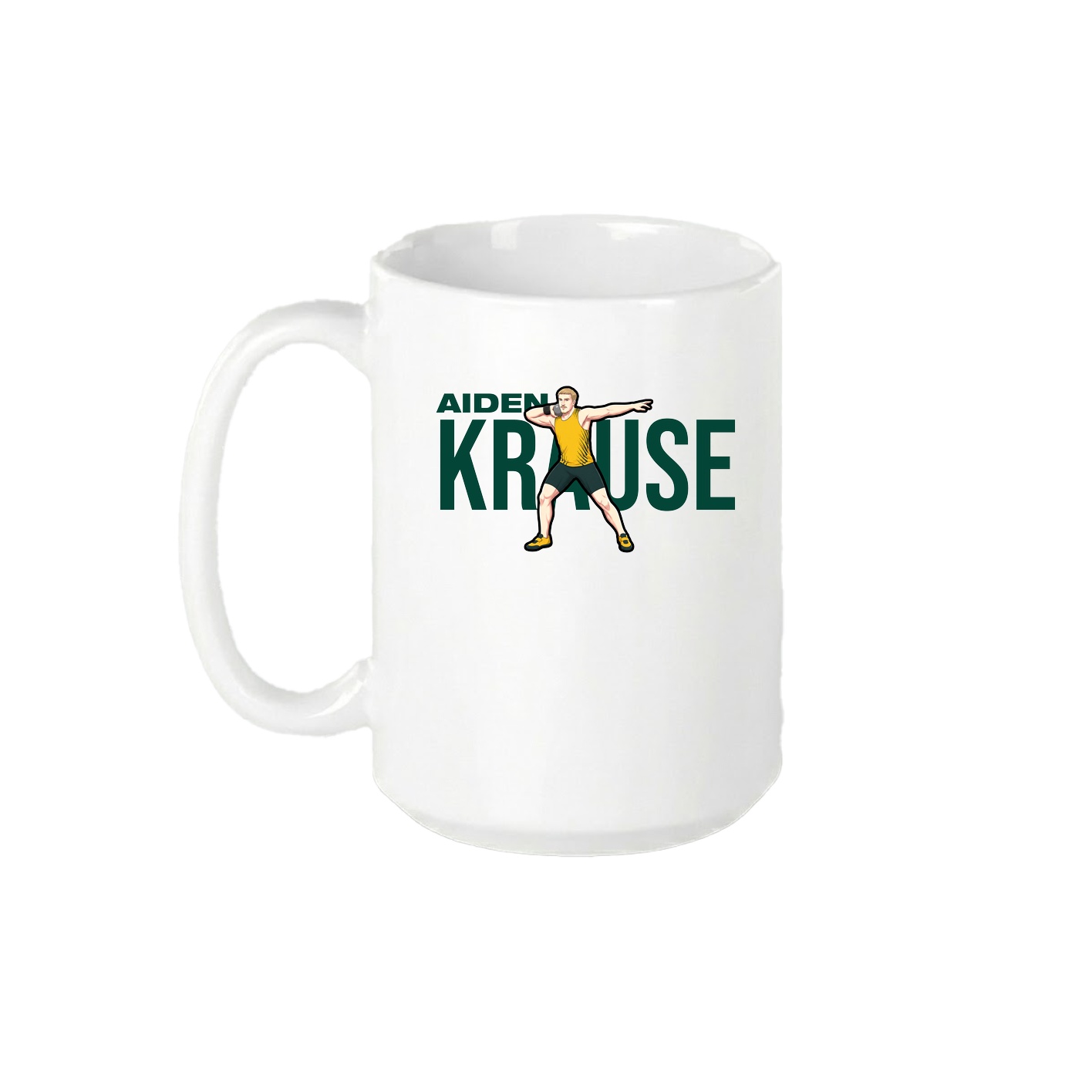 15oz Coffee Mug — Player Name in White