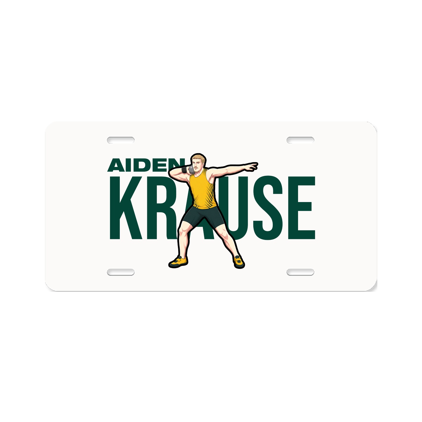 License Plate — Player Name in Classic
