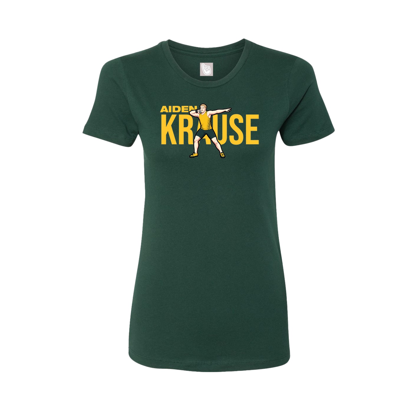 Womens Tee — Player Name in Green