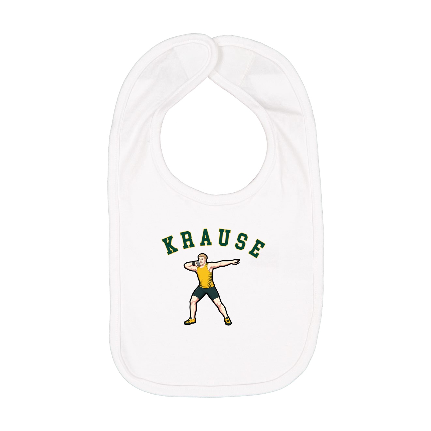 Infant Bib — Shirsey Arch in White