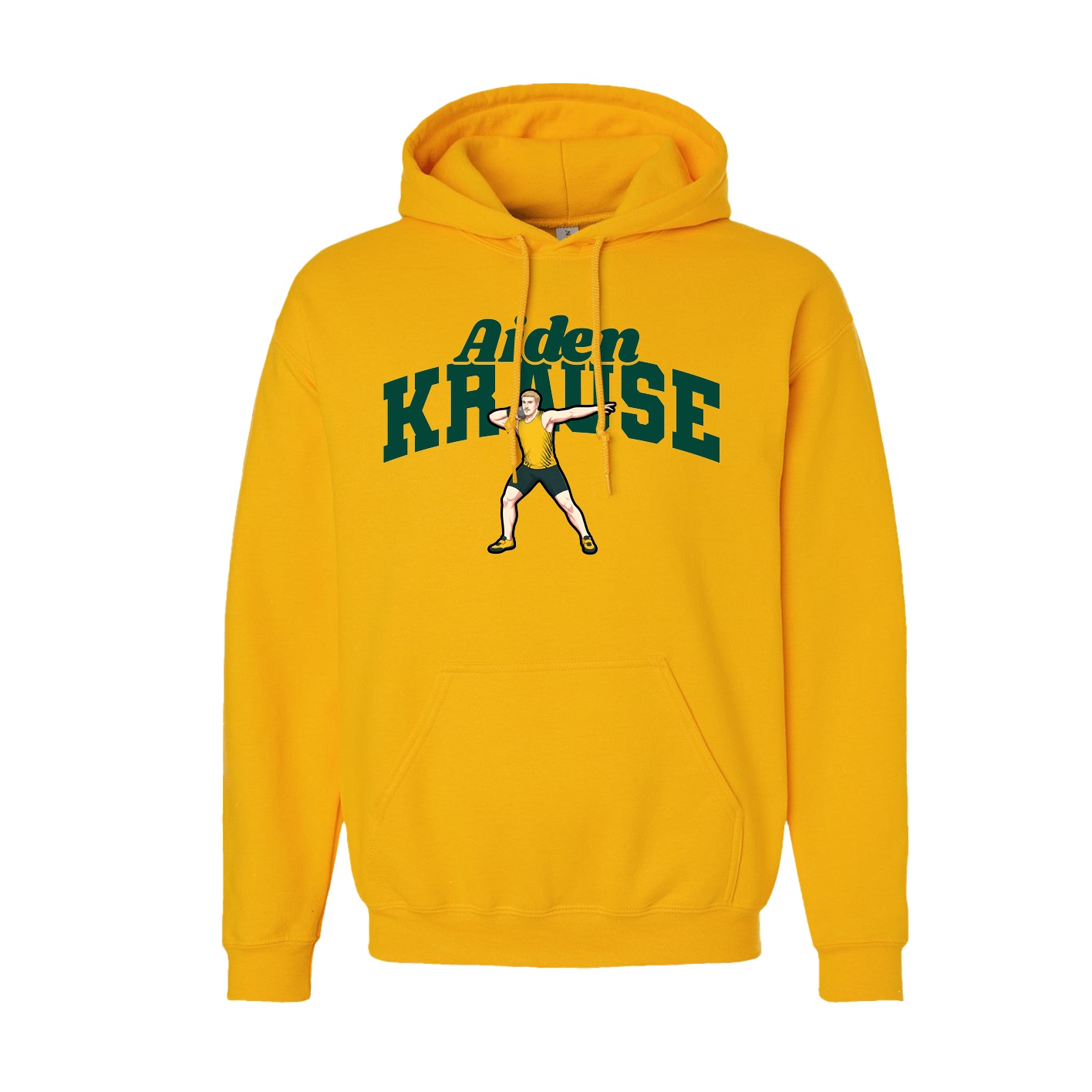 Youth Hoodie — Signature Arch in Gold