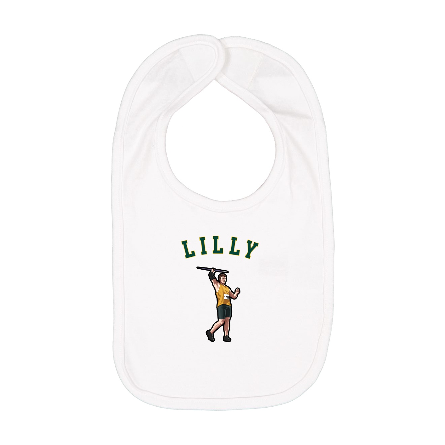 Infant Bib — Shirsey Arch in White
