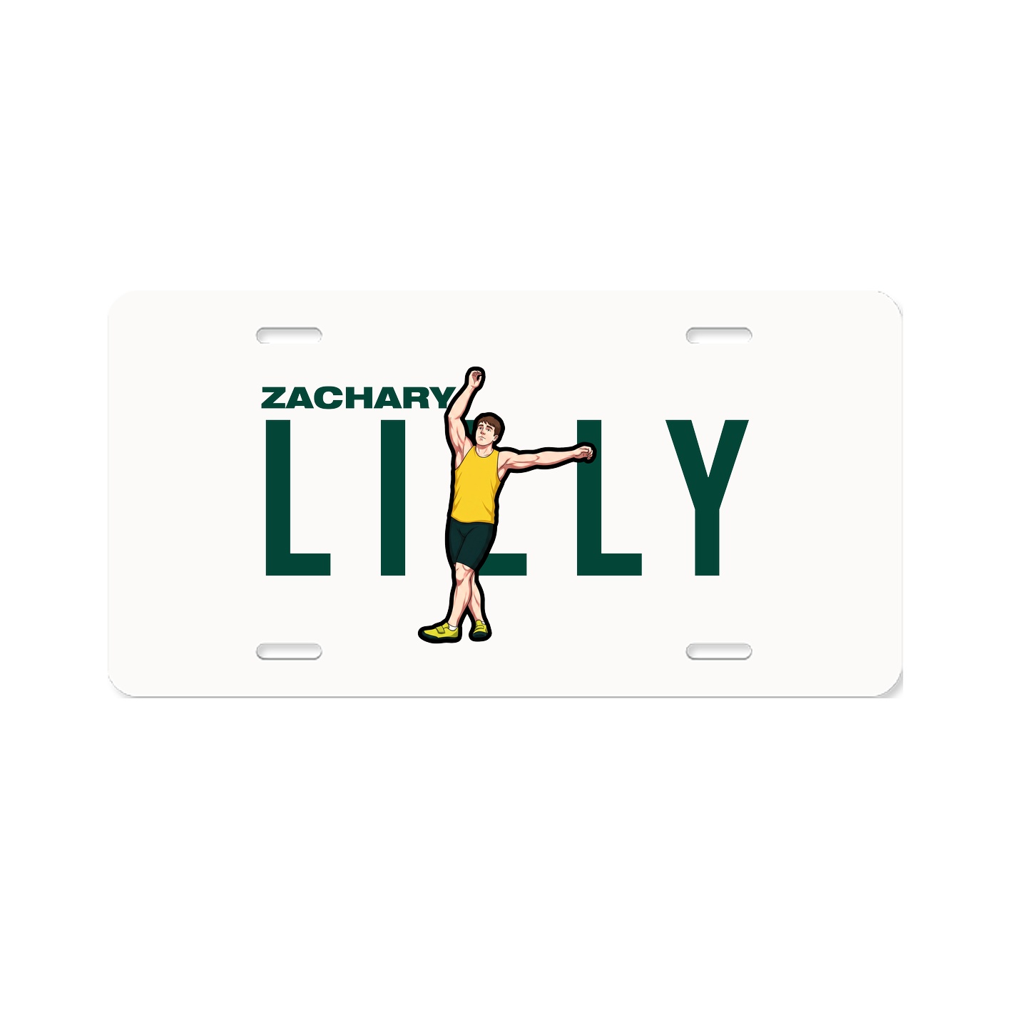 License Plate — Player Name in Classic