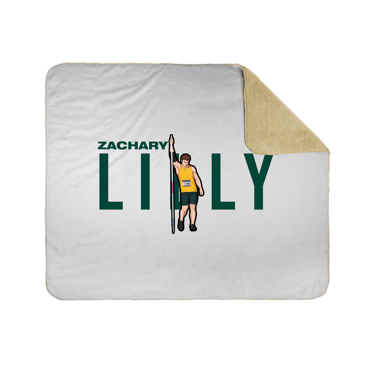 Throw Blanket — Player Name in White