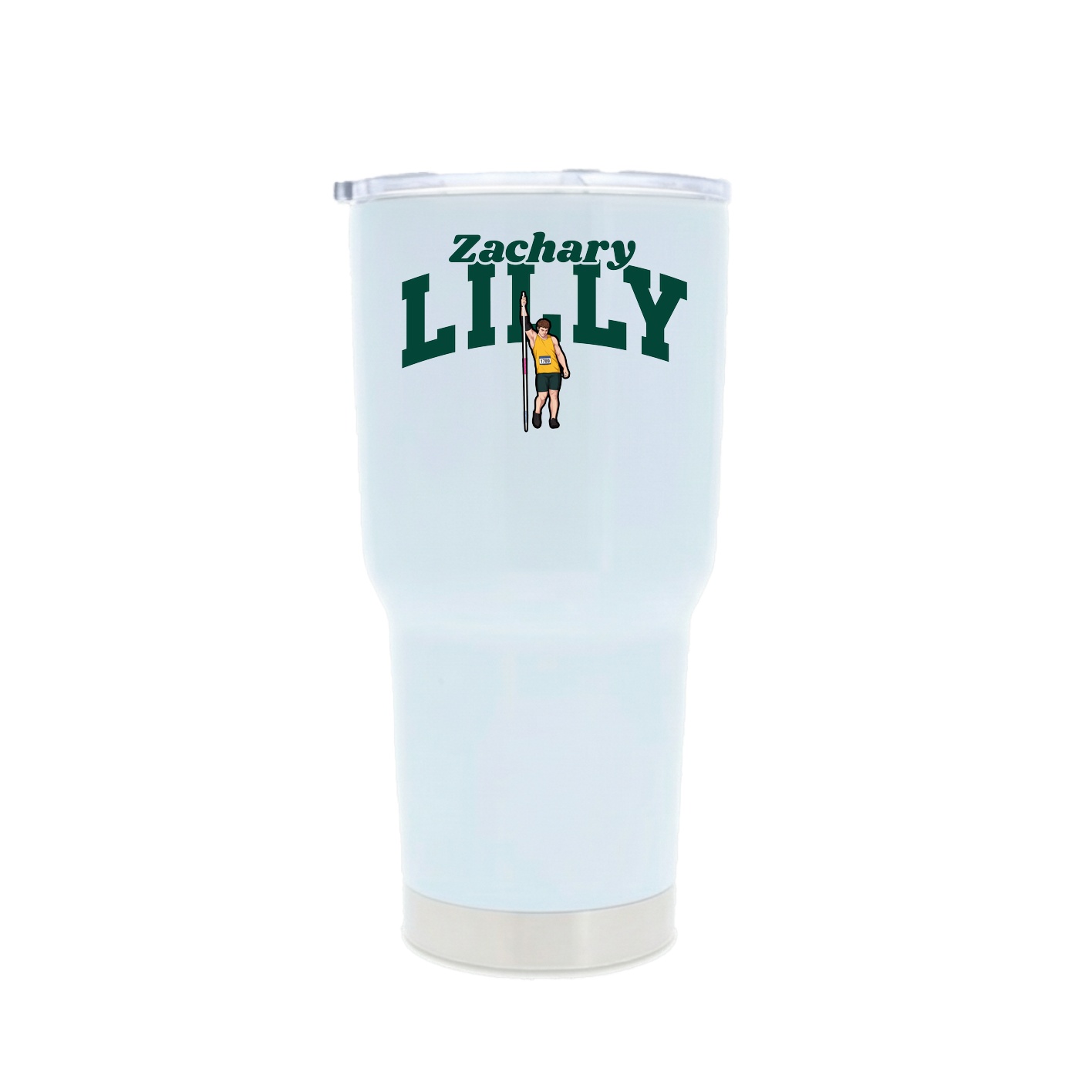 30oz Stainless Steel Tumbler — Signature Arch in White