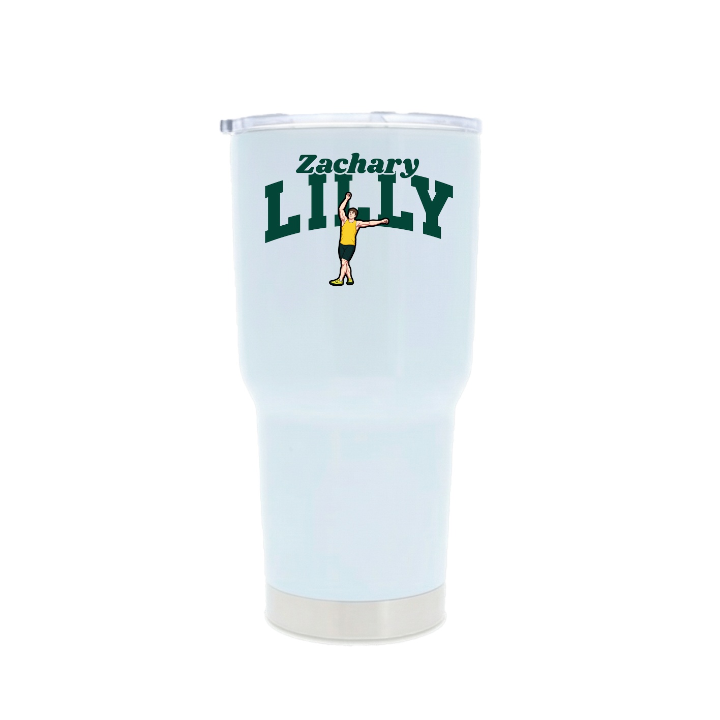 30oz Stainless Steel Tumbler — Signature Arch in White