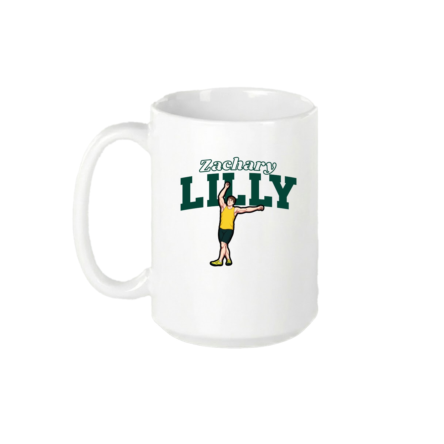 15oz Coffee Mug — Name Arch in White
