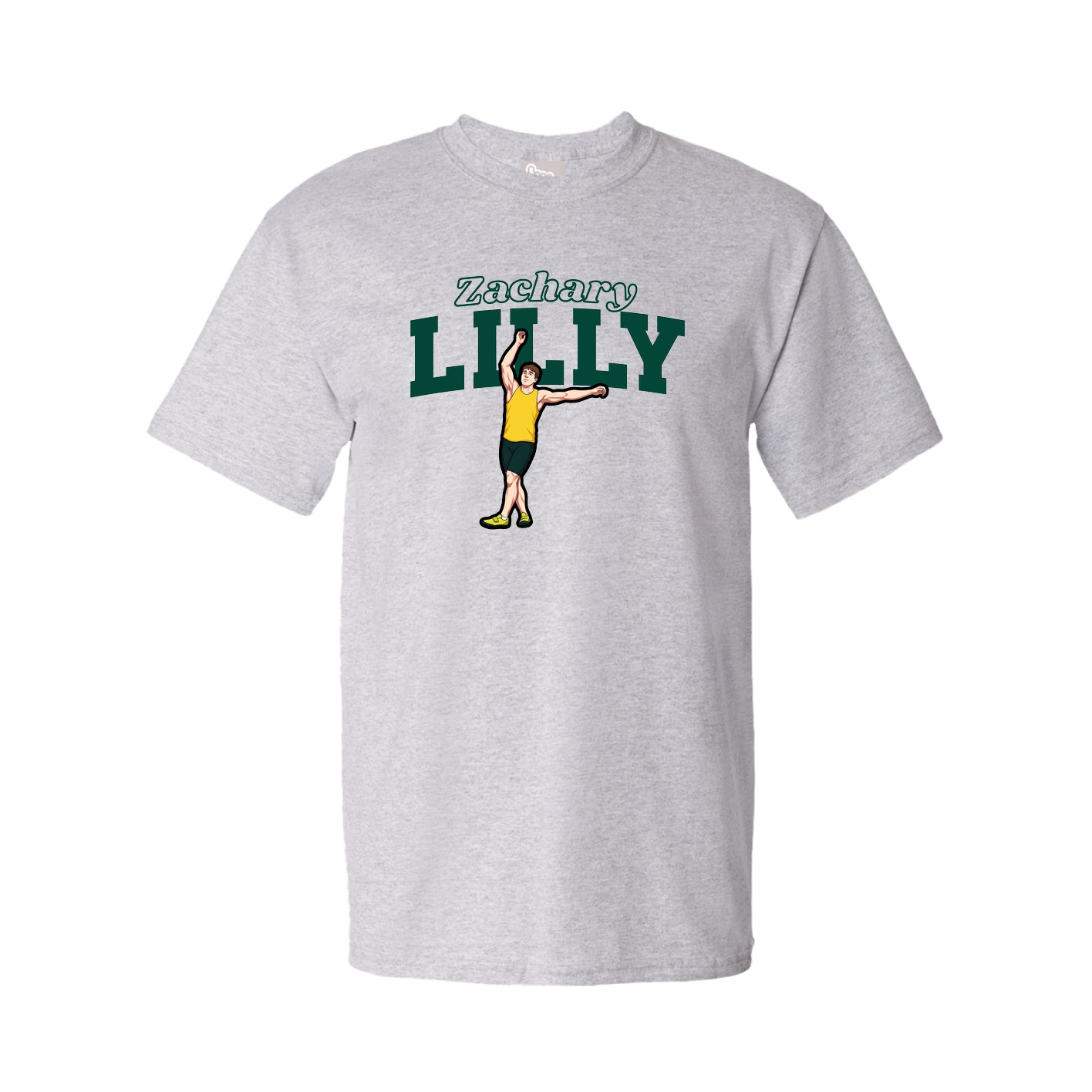 Youth Tee — Name Arch in Grey