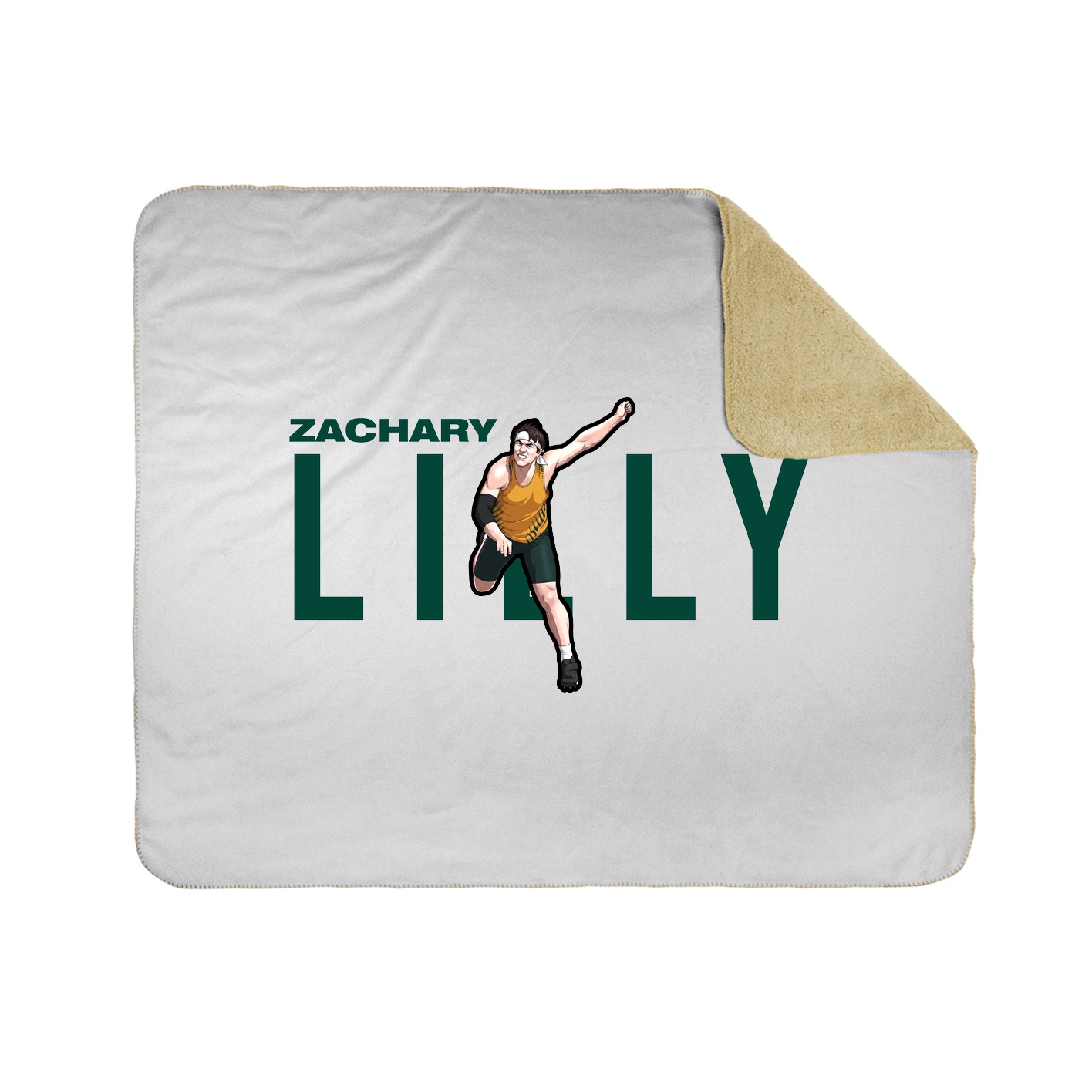 Throw Blanket — Player Name in White