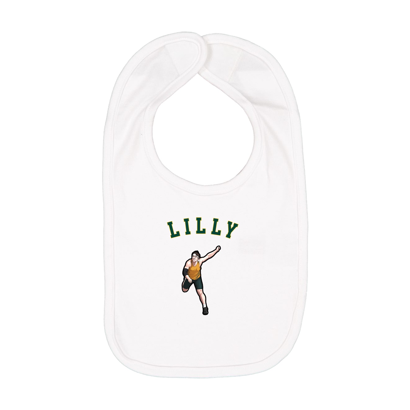 Infant Bib — Shirsey Arch in White