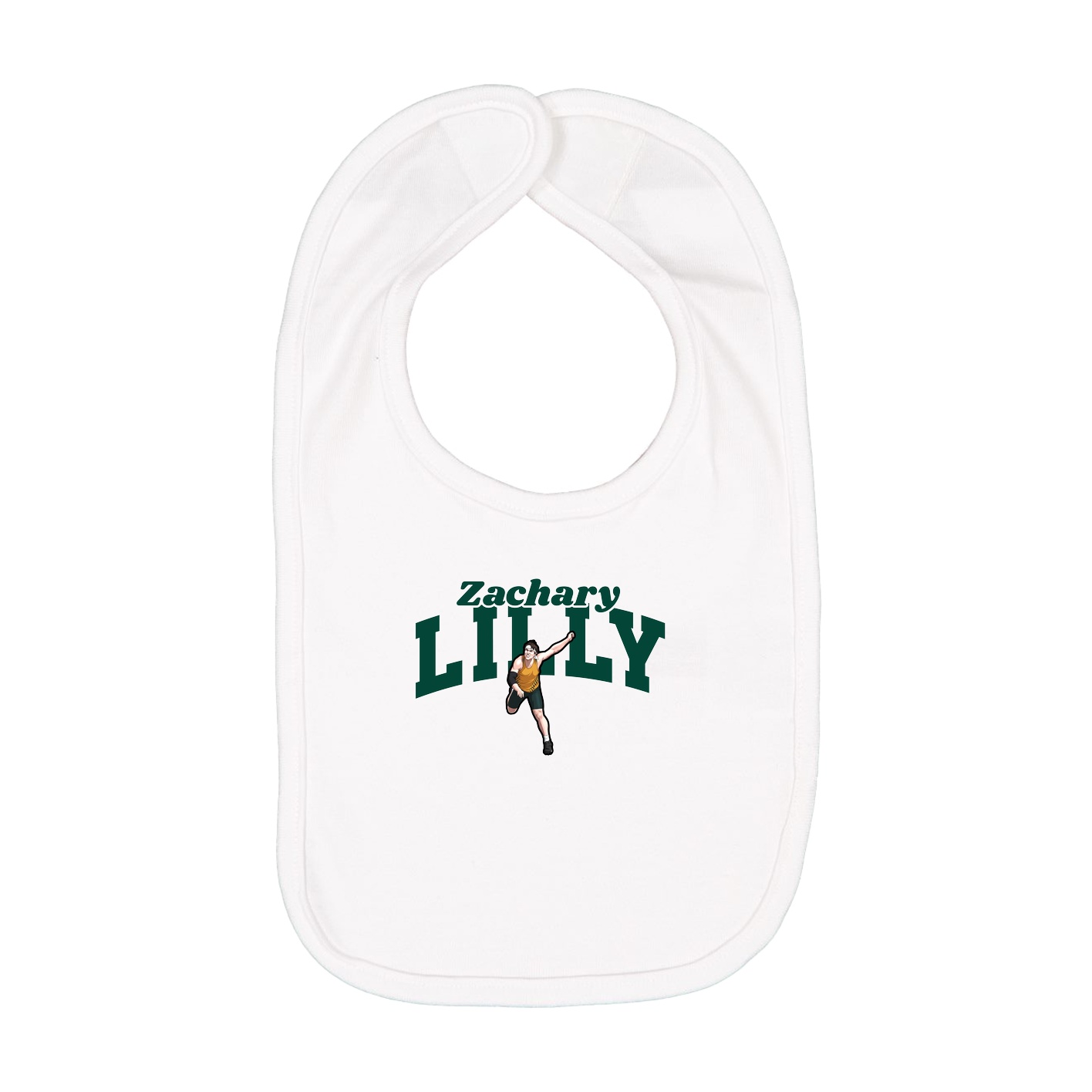 Infant Bib — Signature Arch in White
