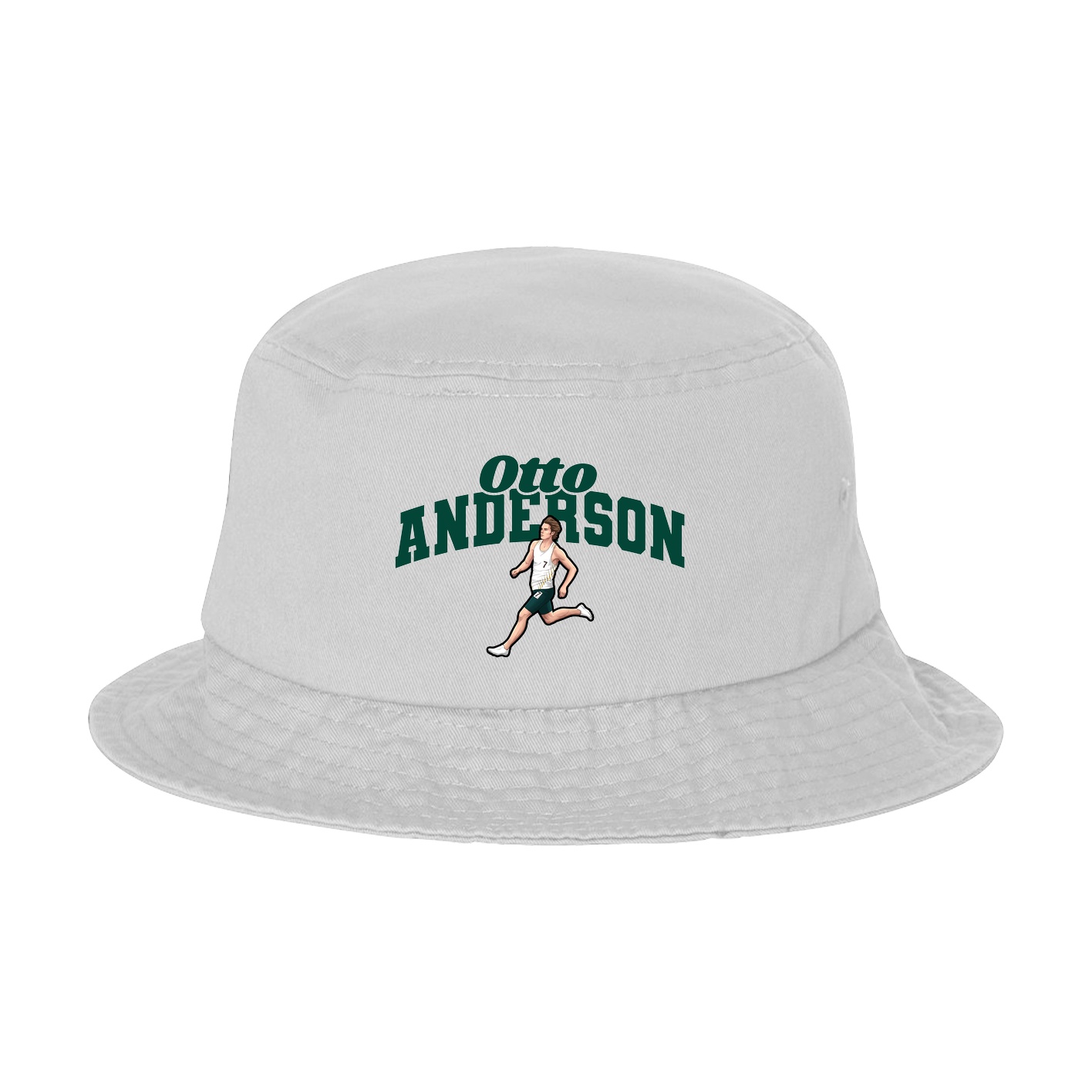 Bucket Cap — Signature Arch in White