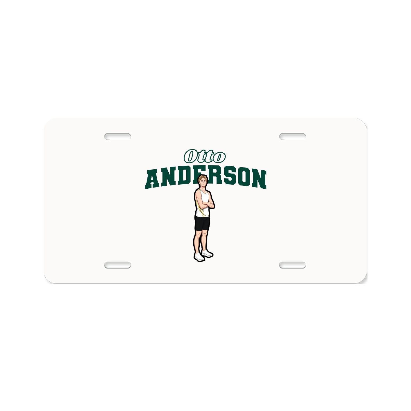 License Plate — Name Arch in Classic